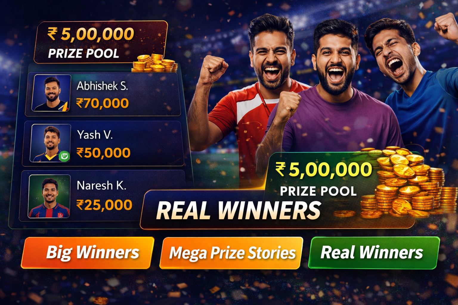 Come Mobile fantasy cricket result notes